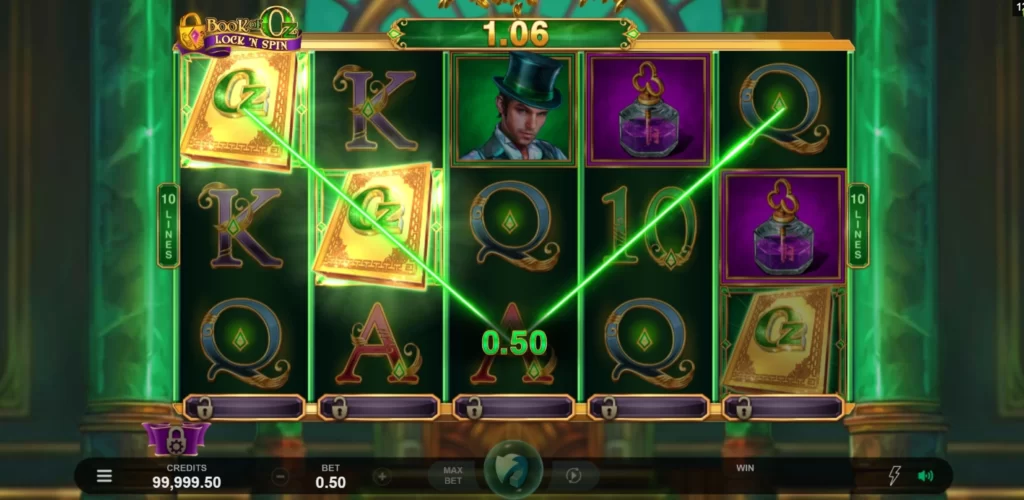 book of oz lock n spin slot review